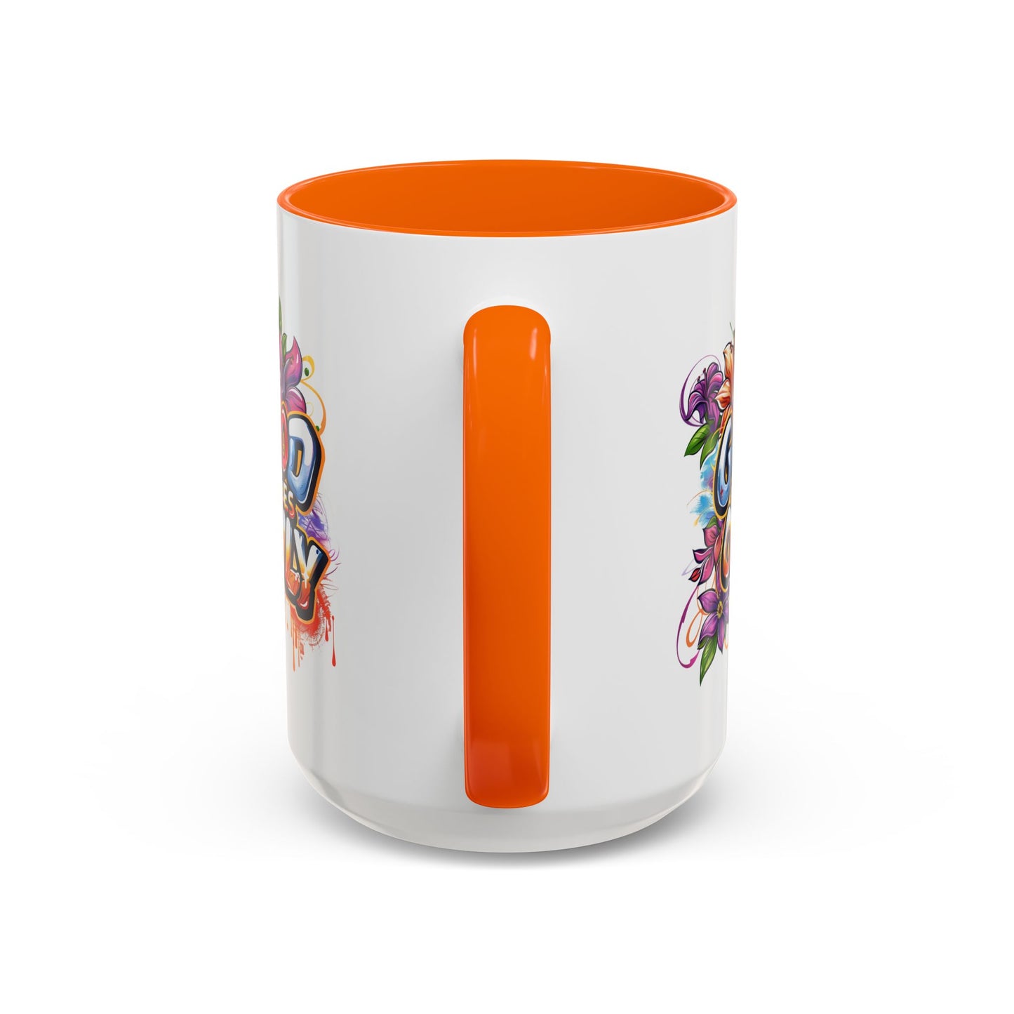 Wellness Mug - Good Vibes Only Graffiti Flowers