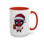 Christmas Mug - Merry Christmas Red Text Superhero
