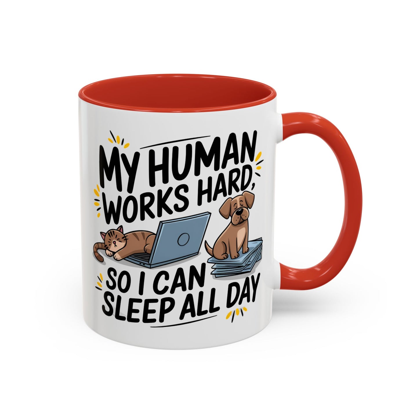 Animal Mug - My Human Works Hard