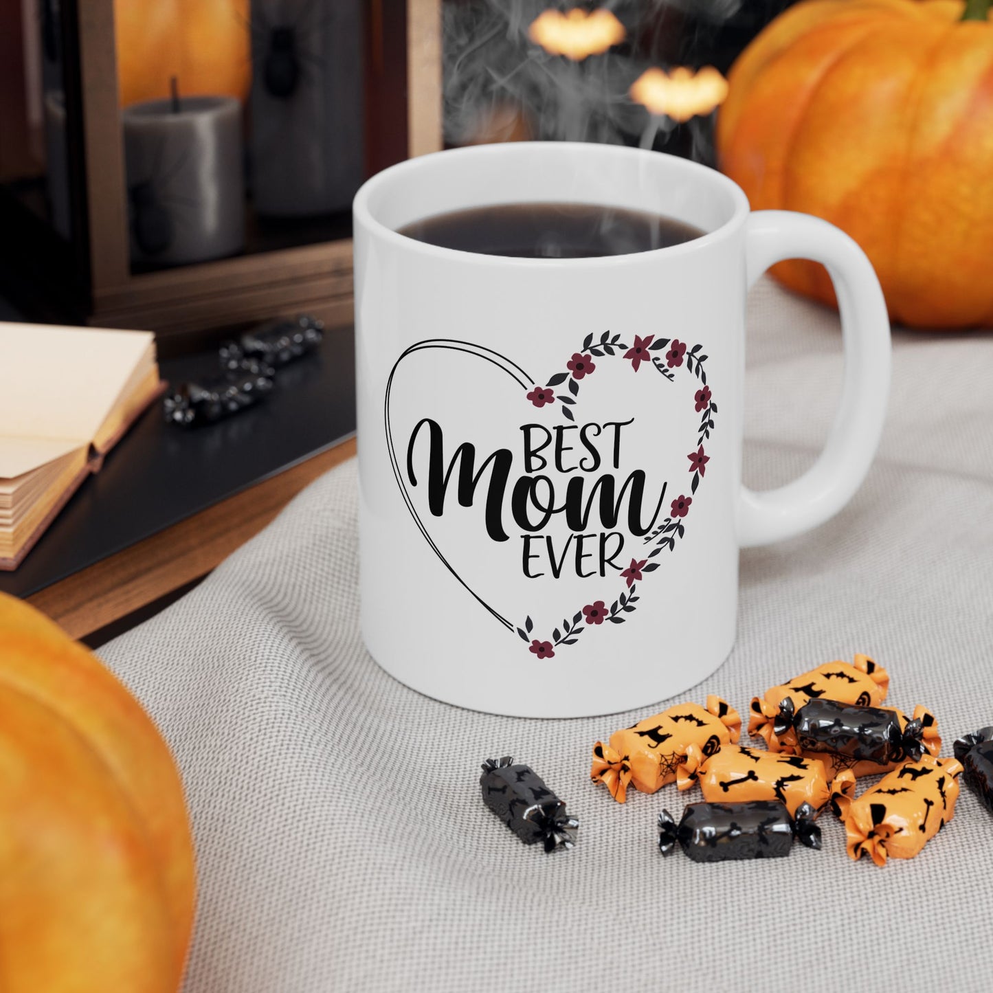 Mother's Day Mug - Best Mom Ever Heart Flower