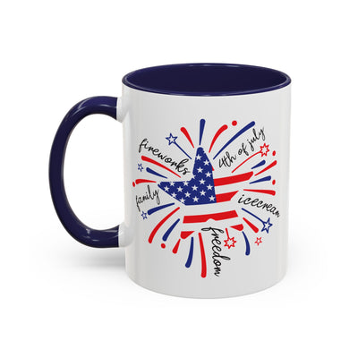 4th of July Mug - Star Flag Fireworks