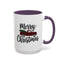 Christmas Mug - Merry Christmas Black Text Tartan Truck