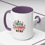 Christmas Mug - Merry Christmas Green & Red Text Tree Snowflakes Presents