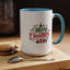 Christmas Mug - Merry Christmas Green & Red Text Tree Snowflakes Presents