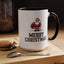 Christmas Mug - Merry Christmas Black Text Santa Walking