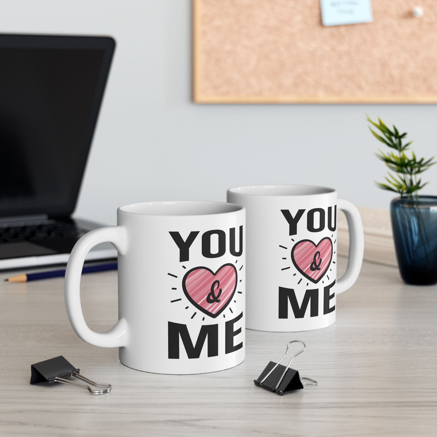 Anniversary Mug - You and Me Pink Heart