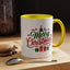 Christmas Mug - Merry Christmas Green & Red Text Tree Snowflakes Presents