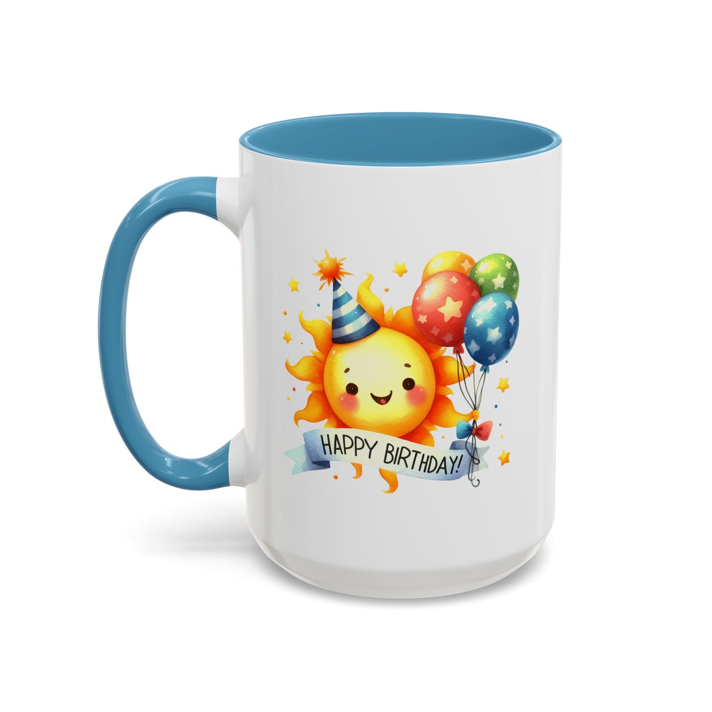 Birthday Mug - Happy Birthday Sun & Balloons