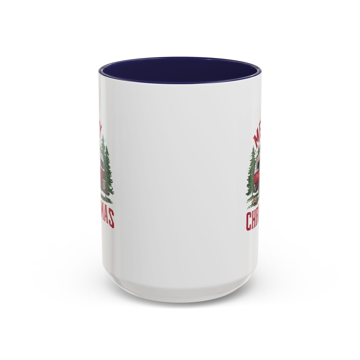 Christmas Mug - Merry Christmas Red & White Camper