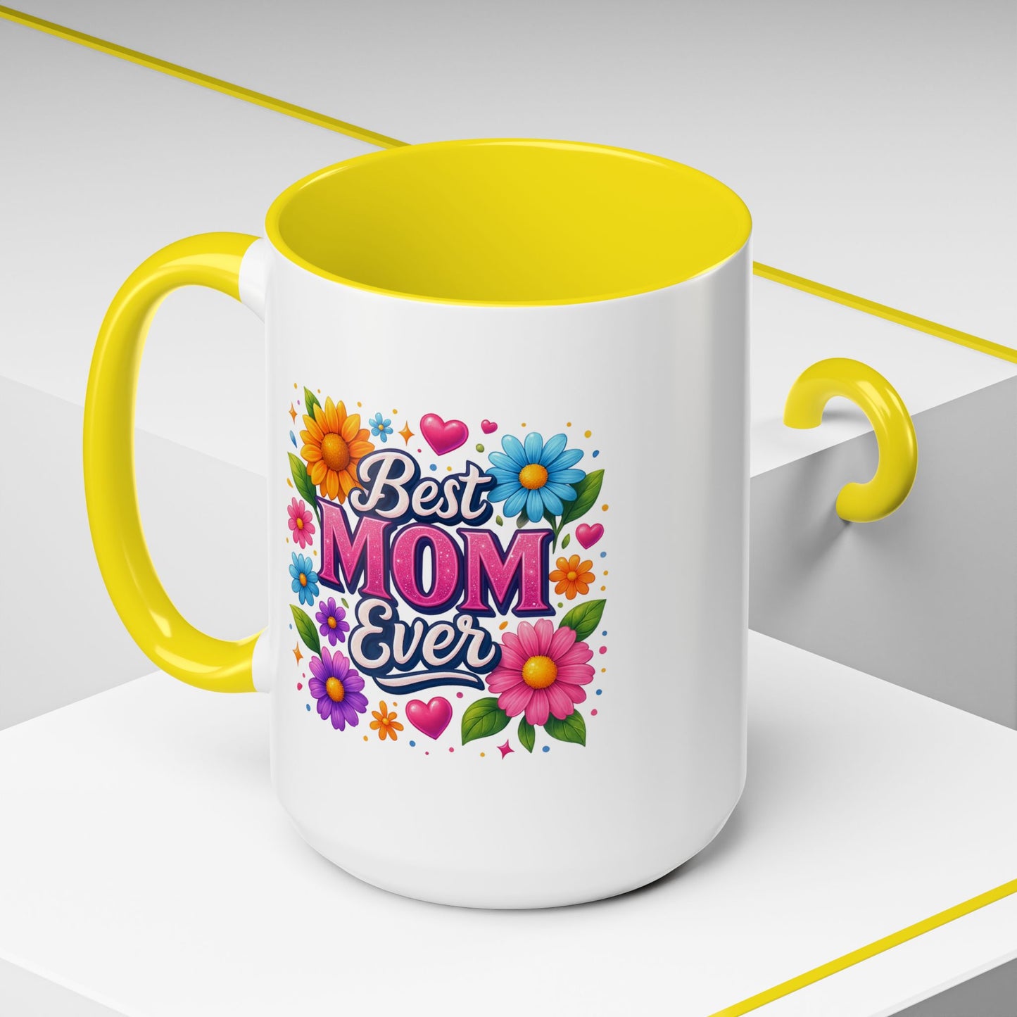 Mother's Day Mug - Best Mom Ever Flowers