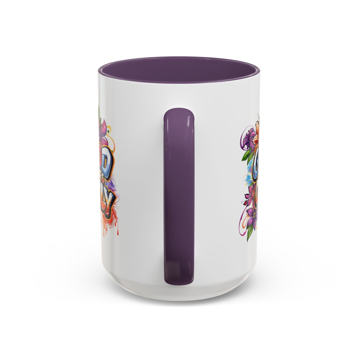Wellness Mug - Good Vibes Only Graffiti Flowers