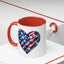 4th of July Mug - USA Sparkle Heart
