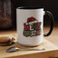 Christmas Mug - Merry Christmas Red Green & White Graffiti Hat
