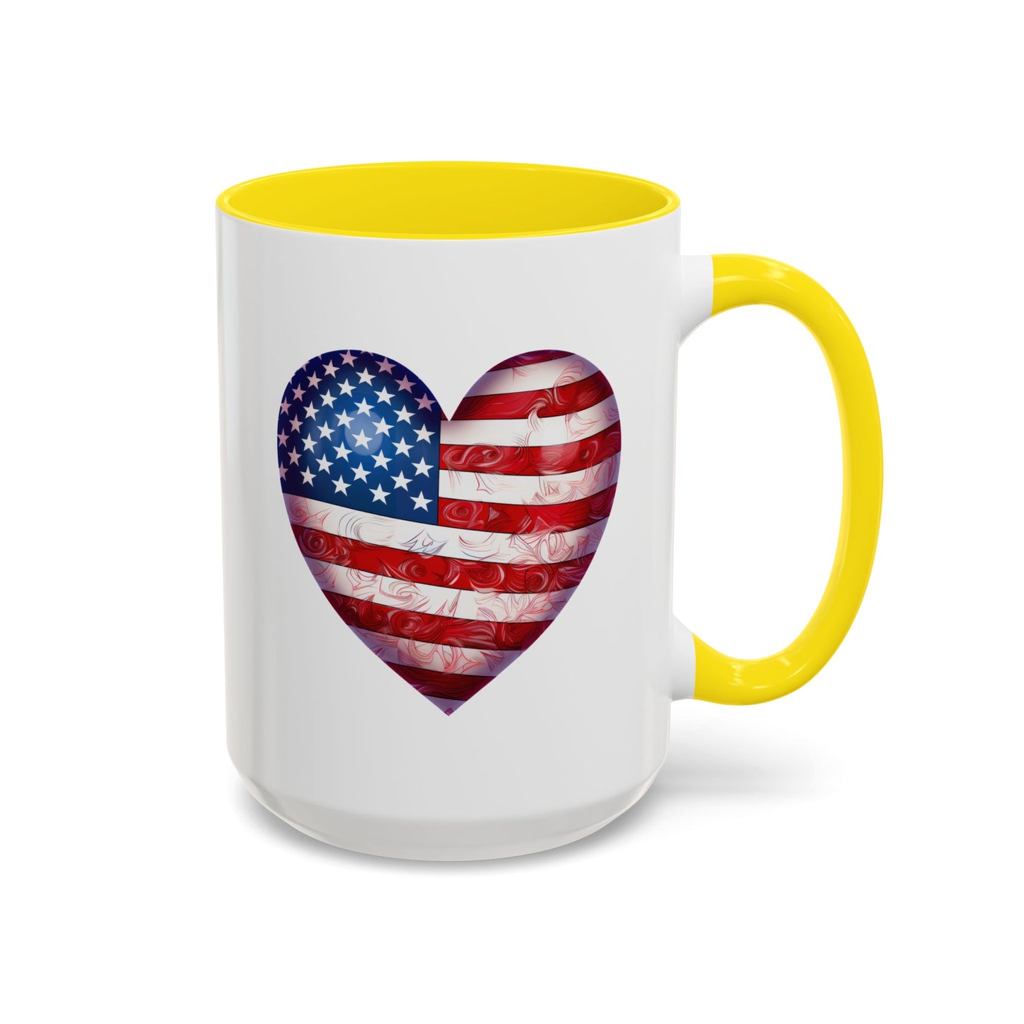 4th of July Mug - Heart American Flag