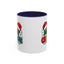 Christmas Mug - Merry Christmas Green Red Yellow and Blue Text Red Hats
