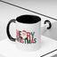 Christmas Mug - Merry Christmas Green & Red Text Santa