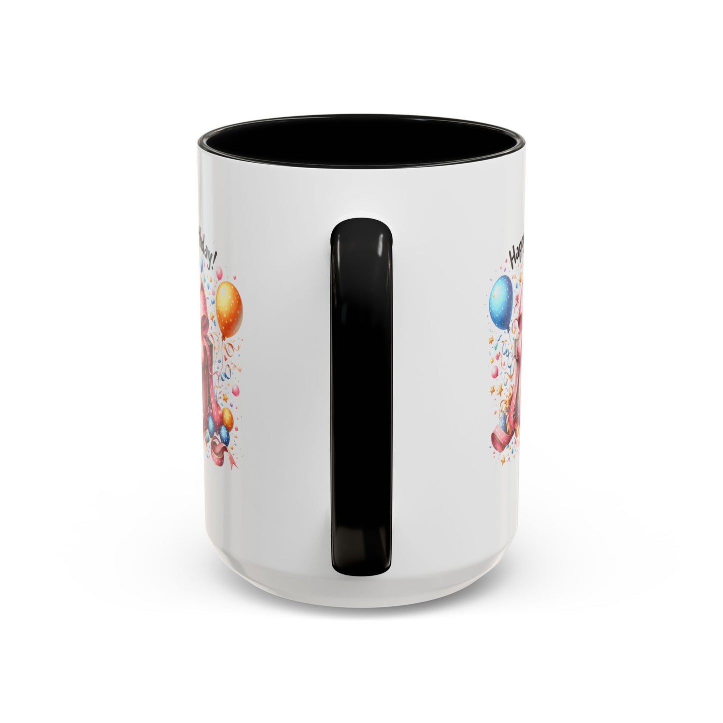 Birthday Mug - Happy Birthday Pink Ribbon Present