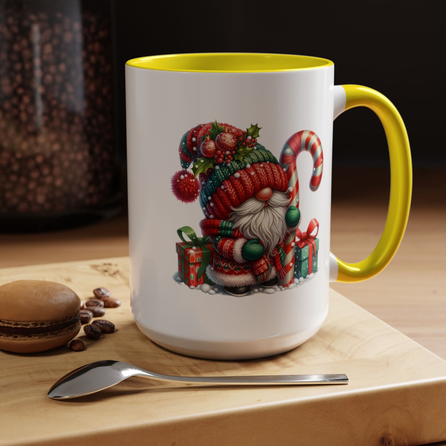 Christmas Mug - Gnome Candy Cane and Presents