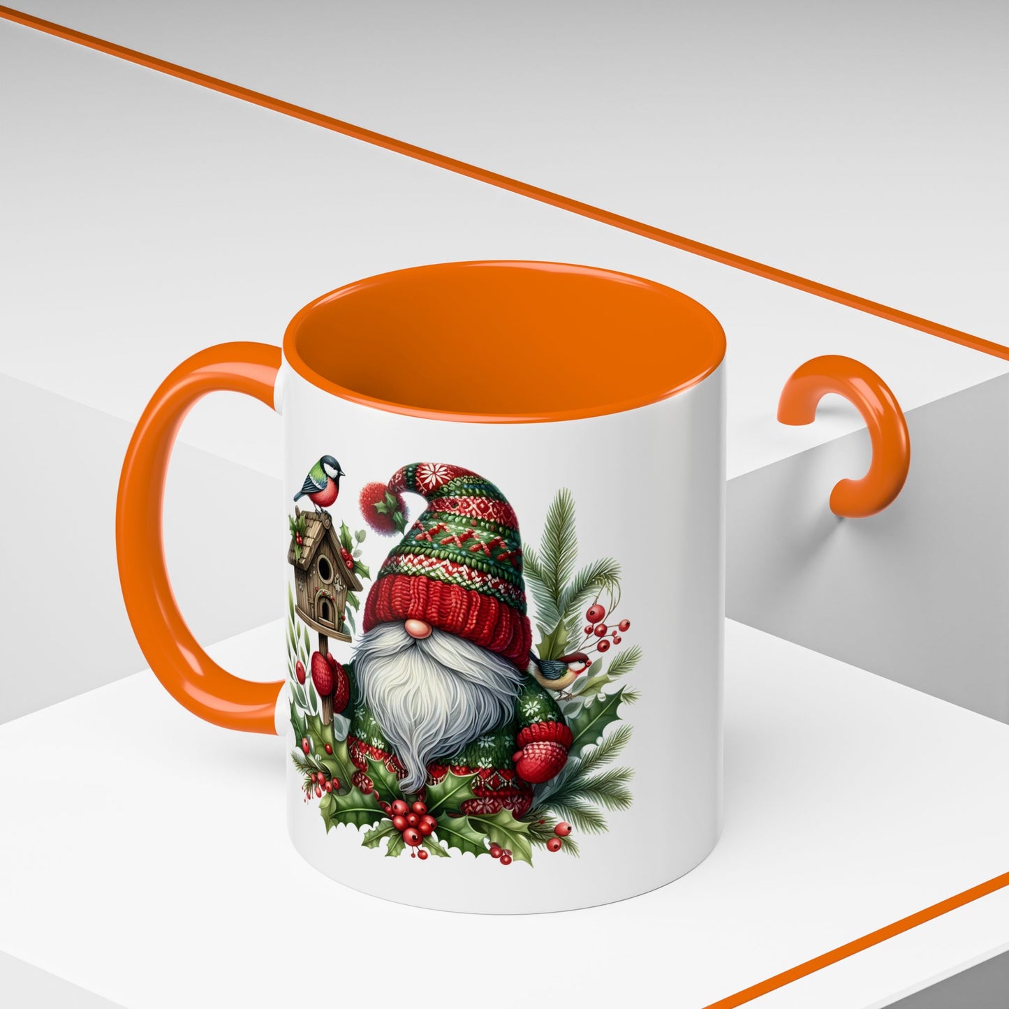 Christmas Mug - Red and Green Gnome