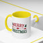 Christmas Mug - Merry Christmas Red & Green Text Heart Arrow Trees