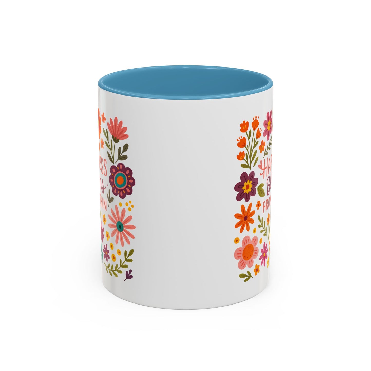 Motivation Mug - Happiness Blooms From Within