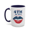 4th of July Mug - Happy 4th of July Flag Lips