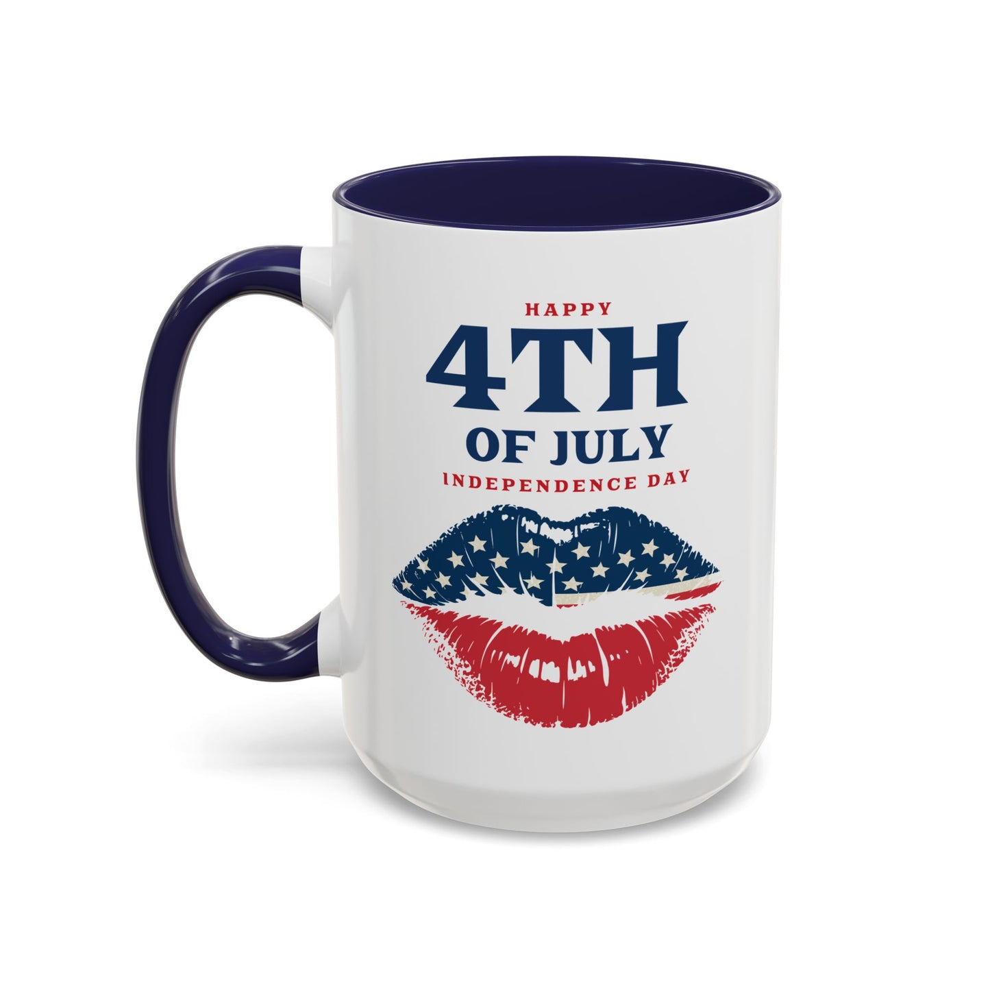 4th of July Mug - Happy 4th of July Flag Lips