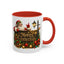 Christmas Mug - Merry Christmas Gold Text Santa Point Ornaments