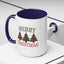 Christmas Mug - Merry Christmas Green & Red Text Decorative Trees