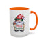 Christmas Mug - Merry Christmas Red & Green Text Gnome Present