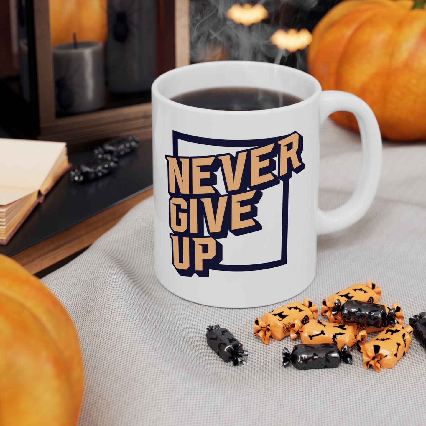 Motivation Mug - Never Give Up Art board