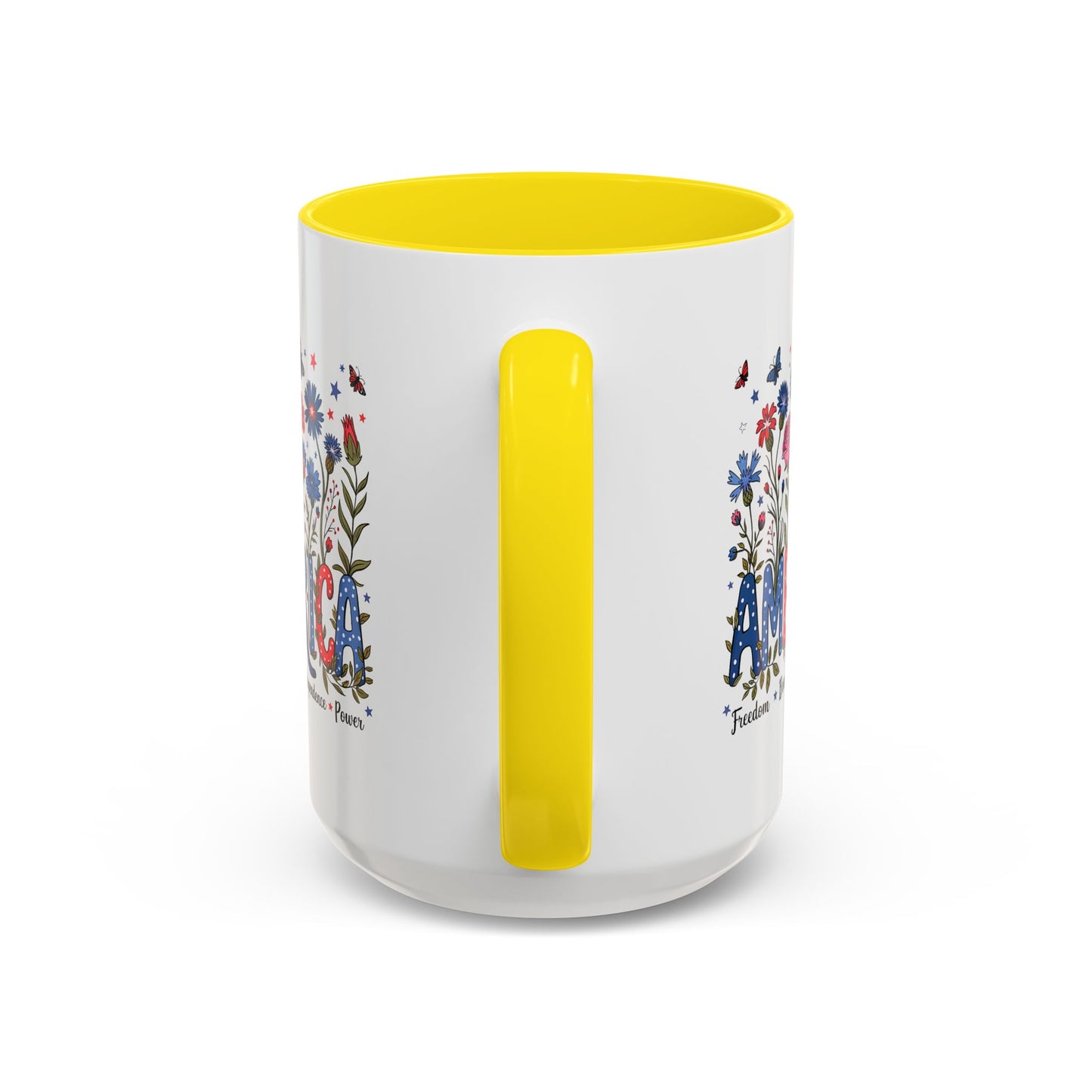 4th of July Mug - Floral America Patriotic