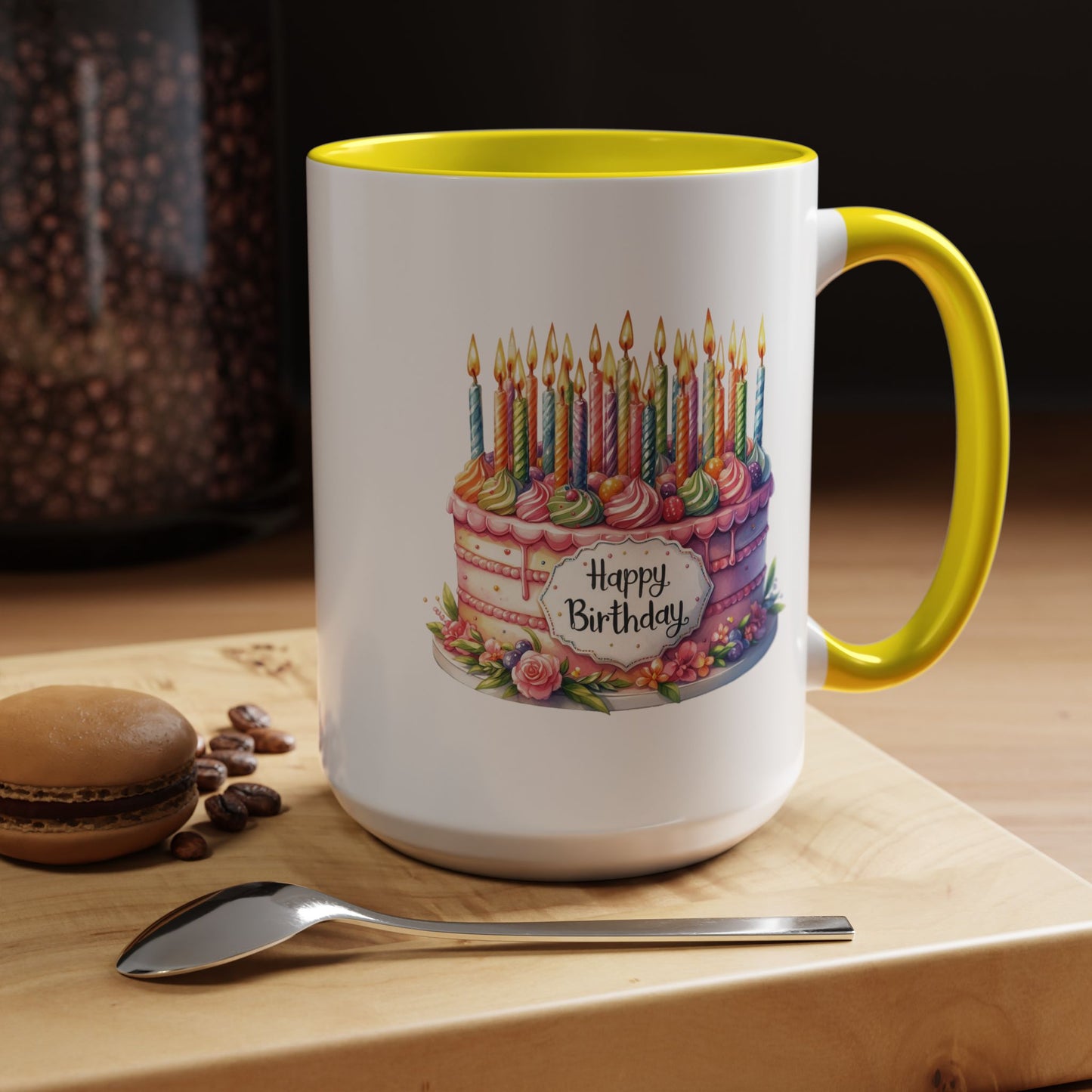 Birthday Mug - Happy Birthday Large Cake With...