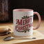 Christmas Mug - Merry Christmas Maroon & Green Text Decorations