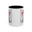 Christmas Mug - Merry Christmas Red Text Puppy Green & Red Top