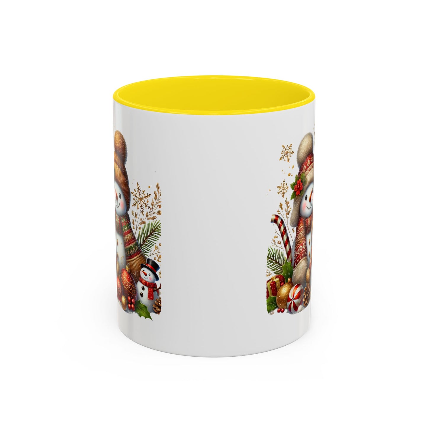 Christmas Mug - Gold Snowman Family