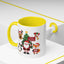 Christmas - Merry Christmas White Text Santa Reindeer Penguin Fox