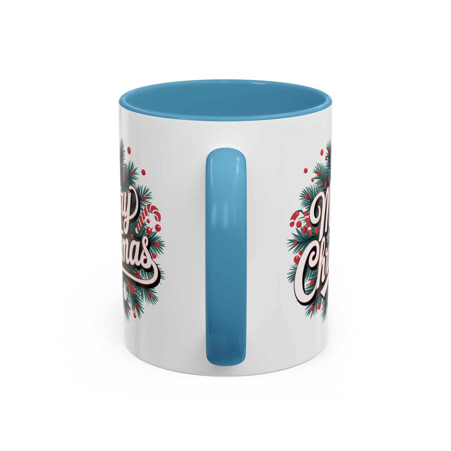 Christmas Mug - Merry Christmas White & Red Embossed Text