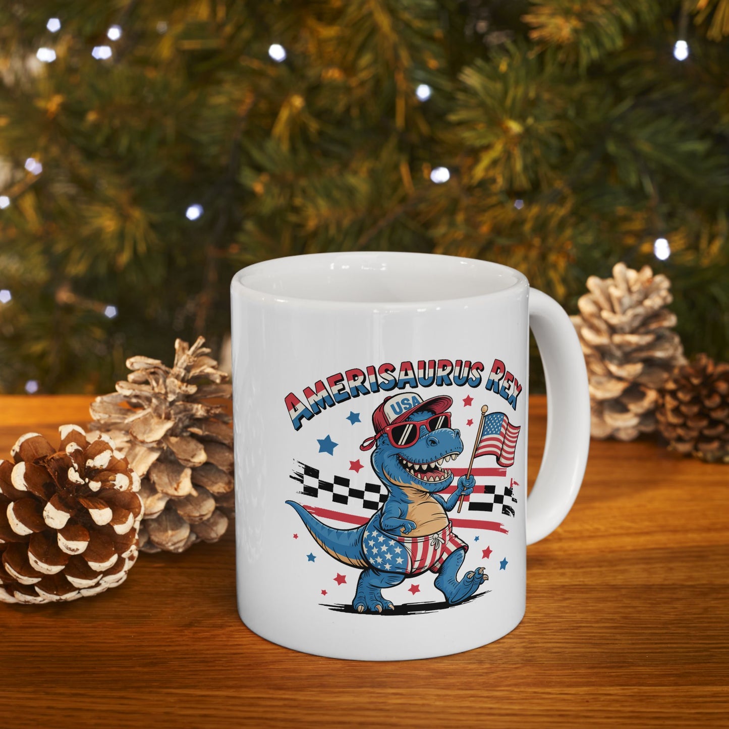 4th of July Mug - Amerisaurus Rex