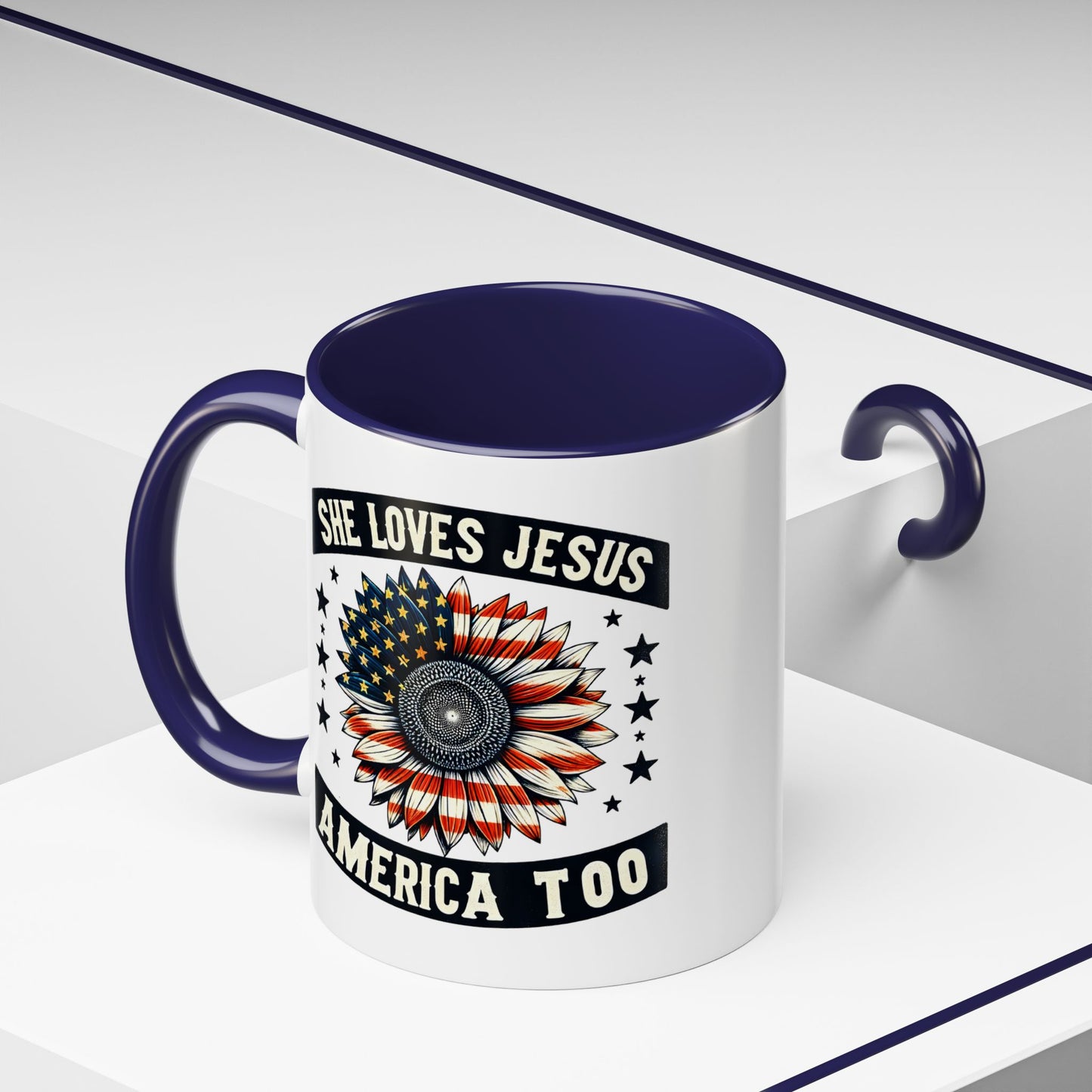 4th of July Mug - She Loves Jesus & America Too