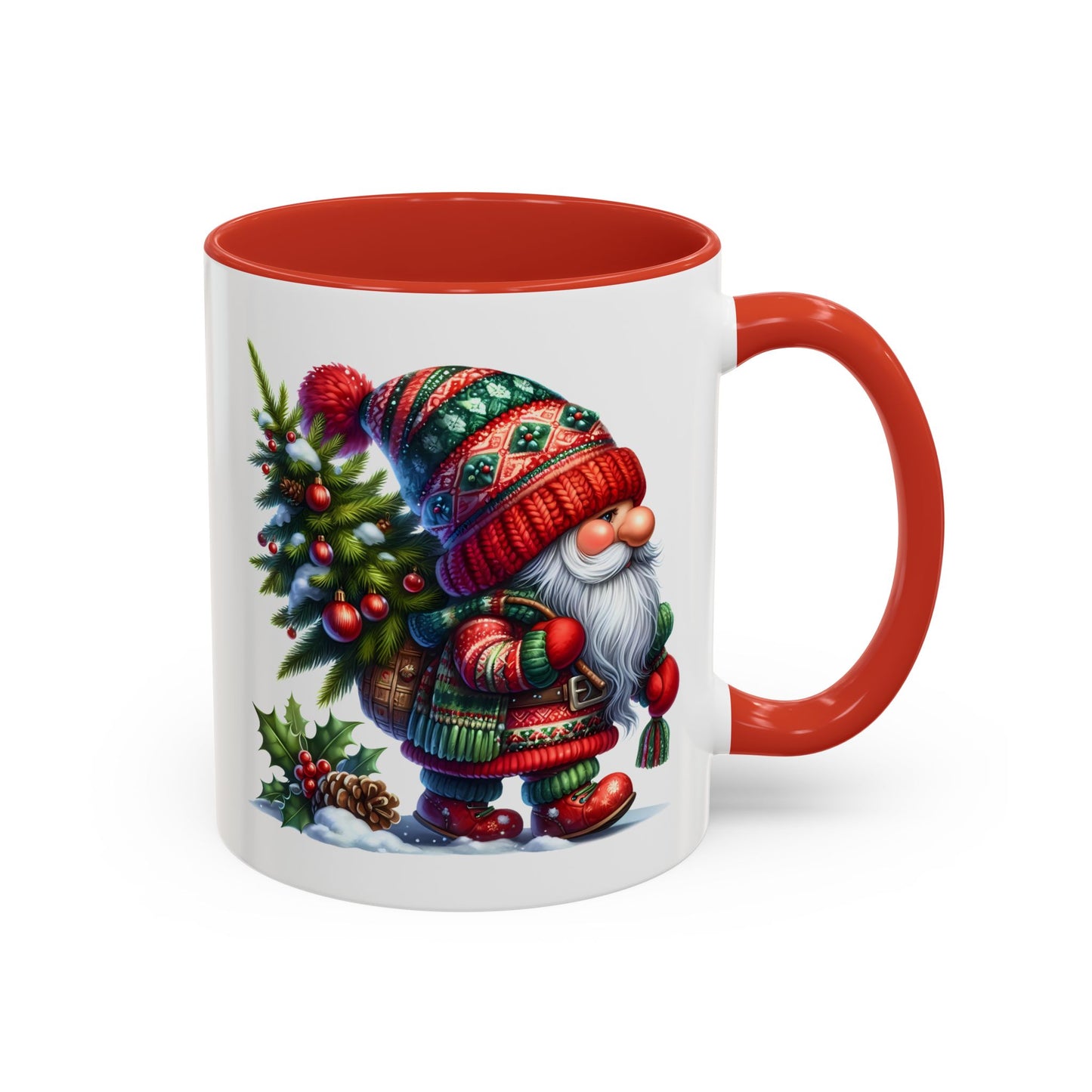 Christmas Mug - Gnome Christmas Tree and Pine Cone