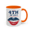 4th of July Mug - Happy 4th of July Flag Lips