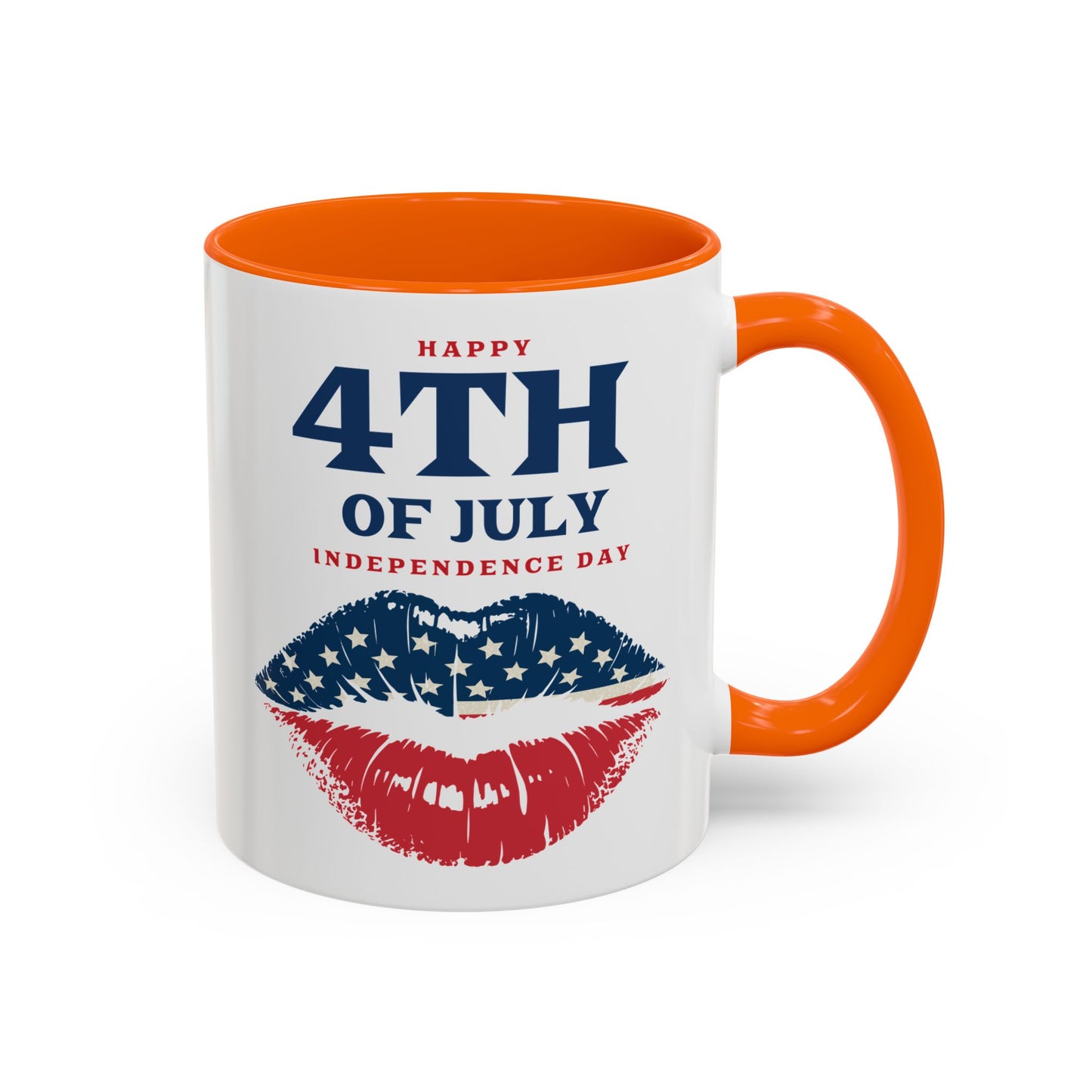 4th of July Mug - Happy 4th of July Flag Lips