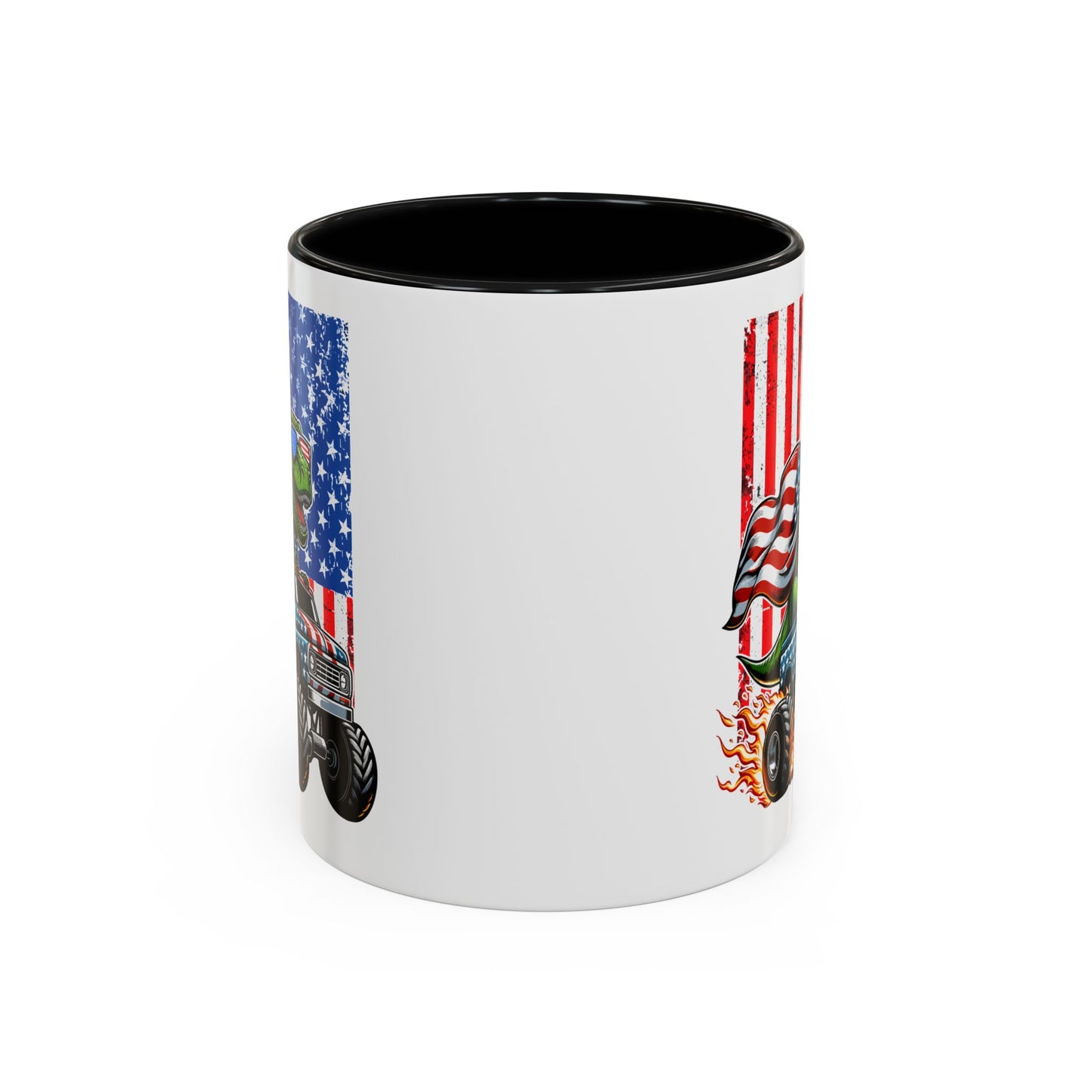 4th of July Mug - T Rex Riding Monster Truck