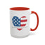 4th of July Mug - God Bless America Flag Heart