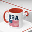 4th of July Mug - USA & Flag