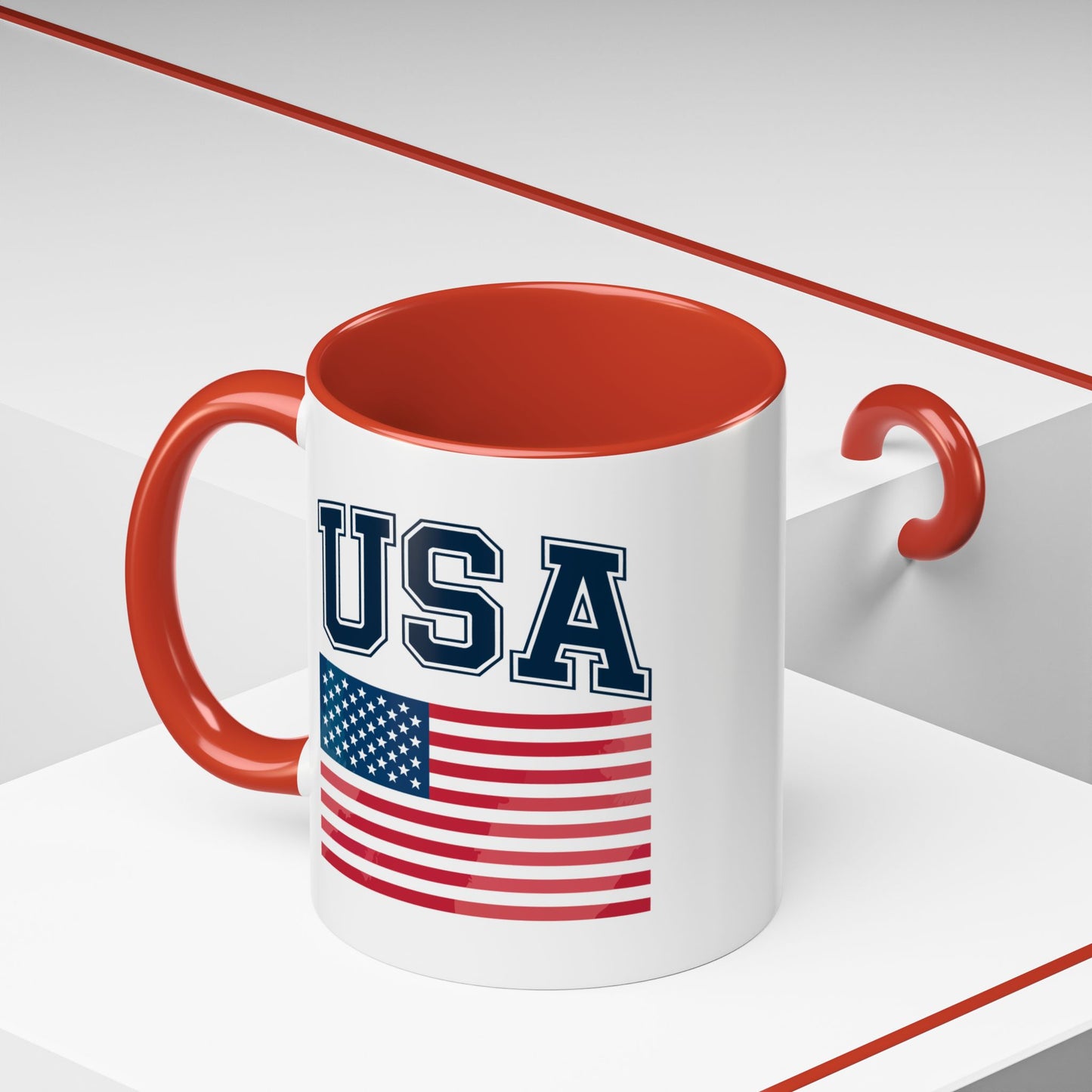 4th of July Mug - USA & Flag