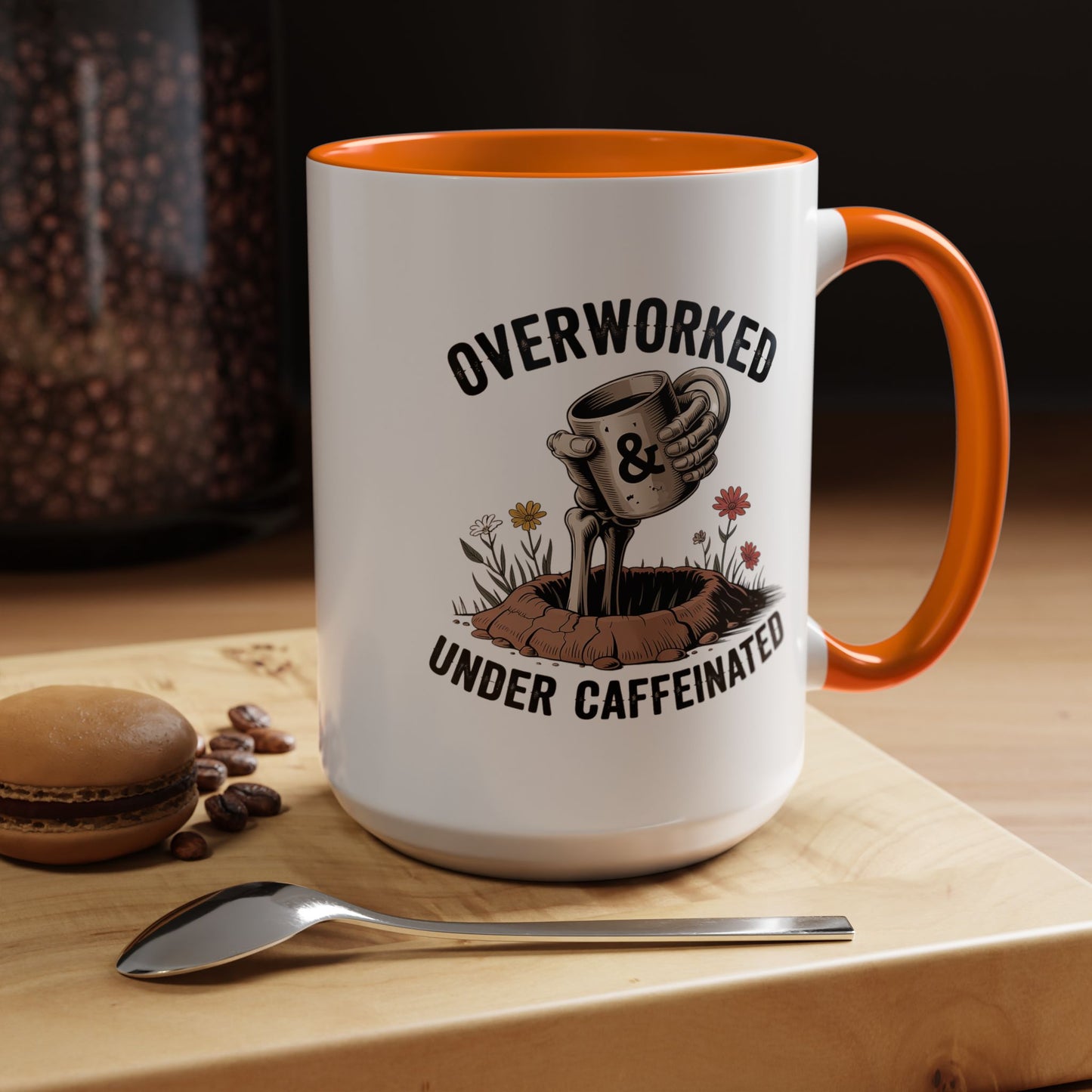 Humor Mug - Overworked and Under Caffeinated