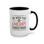 Christmas Mug - We Wish You a Merry Christmas Blue Green & Red Text