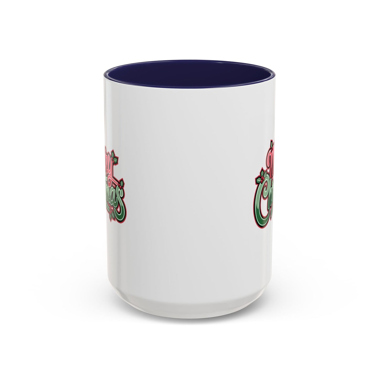 Christmas Mug - Merry Christmas Red & Green Text Mistletoe